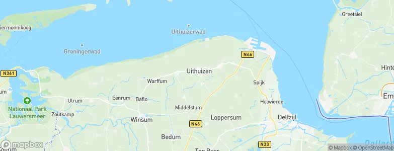 Gemeente Eemsmond, Netherlands Map