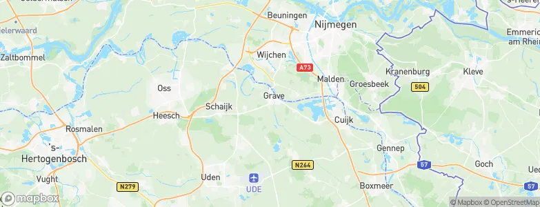 Gemeente Grave, Netherlands Map