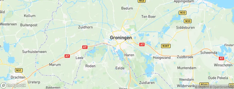 Gemeente Groningen, Netherlands Map