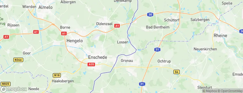 Gemeente Losser, Netherlands Map