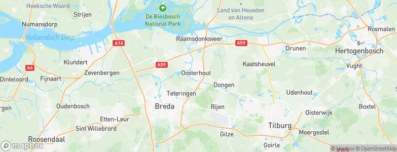 Gemeente Oosterhout, Netherlands Map