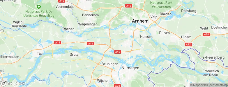 Gemeente Overbetuwe, Netherlands Map