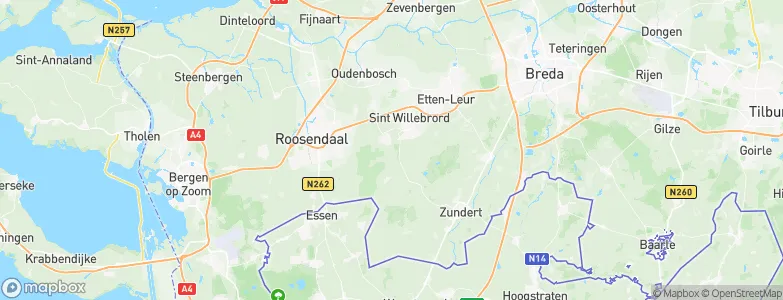Gemeente Rucphen, Netherlands Map