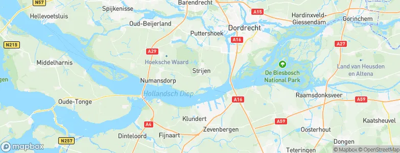 Gemeente Strijen, Netherlands Map