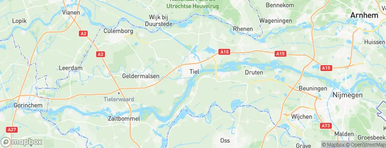 Gemeente Tiel, Netherlands Map