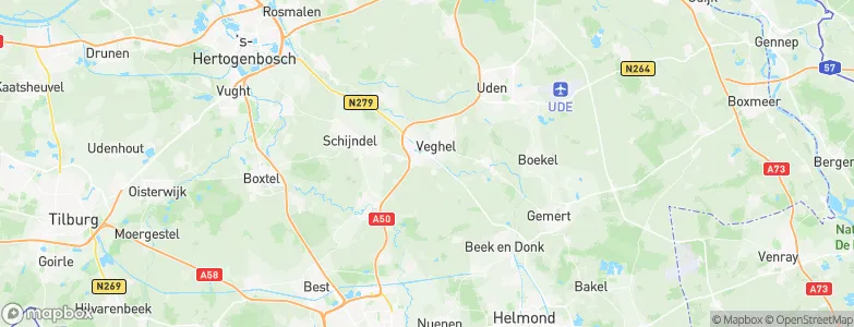 Gemeente Veghel, Netherlands Map