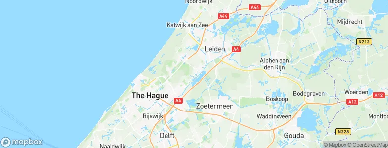 Gemeente Voorschoten, Netherlands Map