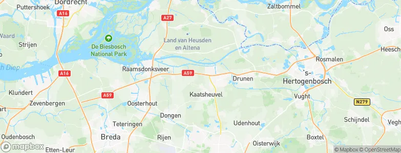 Gemeente Waalwijk, Netherlands Map