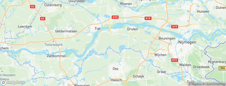 Gemeente West Maas en Waal, Netherlands Map