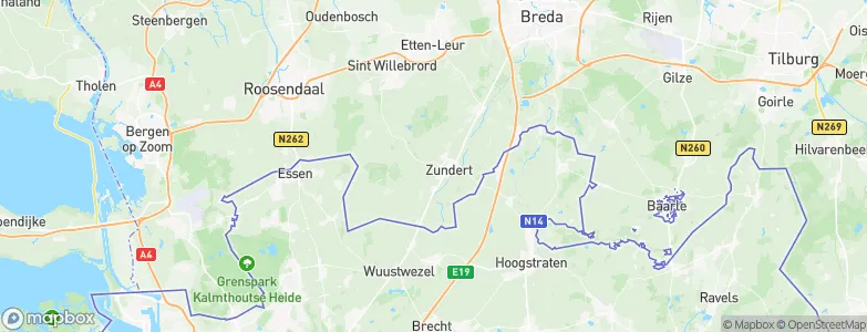 Gemeente Zundert, Netherlands Map