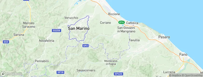 Gemmano, Italy Map