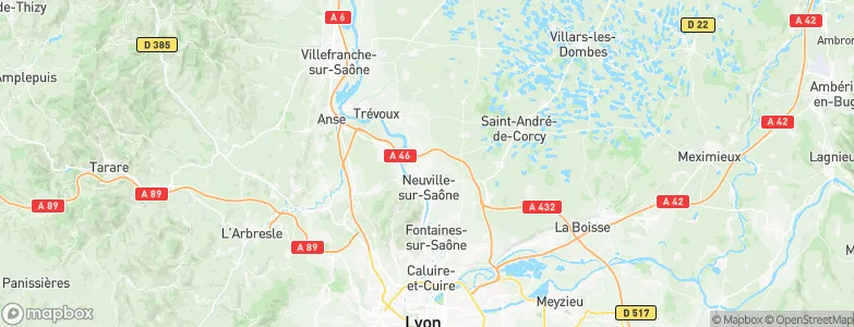 Genay, France Map