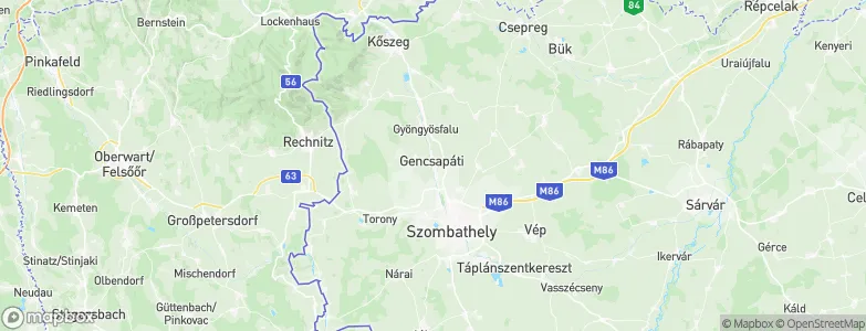 Gencsapáti, Hungary Map