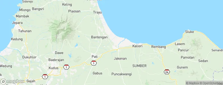 Geneng Tengah, Indonesia Map