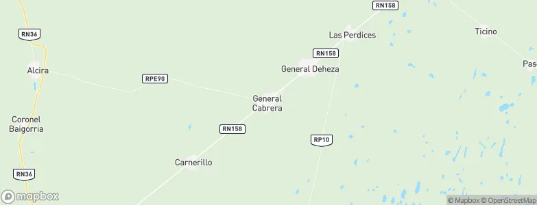 General Cabrera, Argentina Map