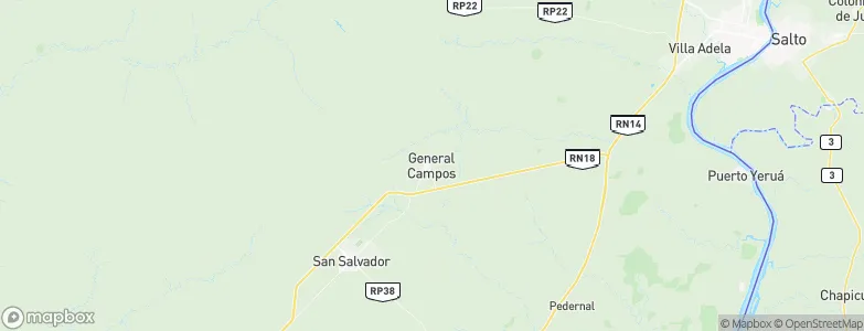 General Campos, Argentina Map