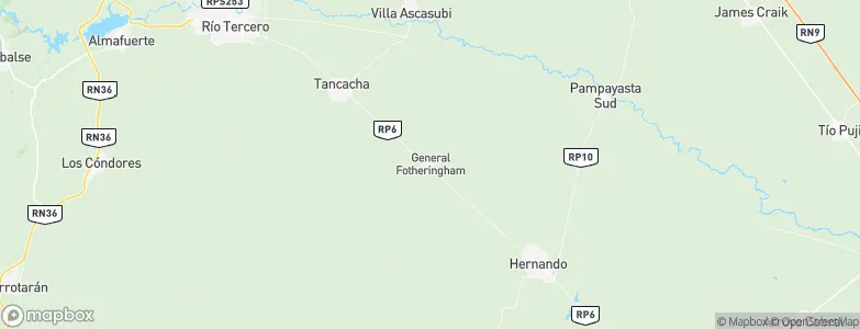 General Fotheringham, Argentina Map