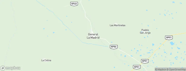 General La Madrid, Argentina Map