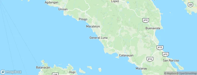 General Luna, Philippines Map