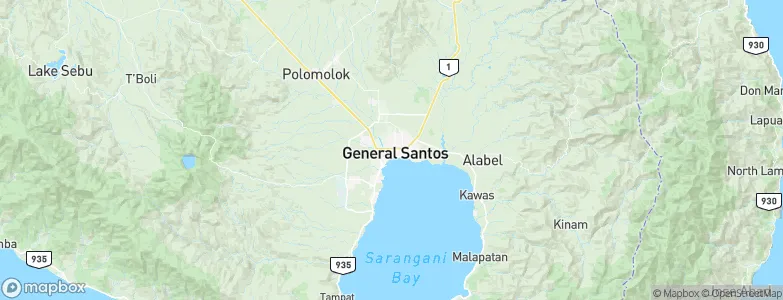 General Santos City (Dadiangas), Philippines Map