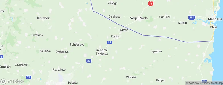 General Toshevo, Bulgaria Map