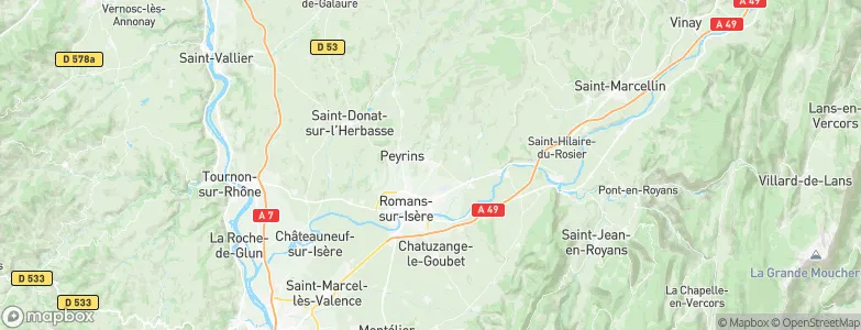 Génissieux, France Map