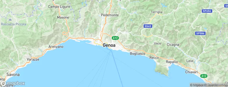Genoa, Italy Map