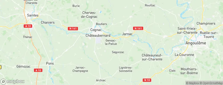 Gensac-la-Pallue, France Map