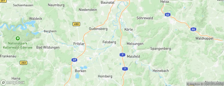 Gensungen, Germany Map