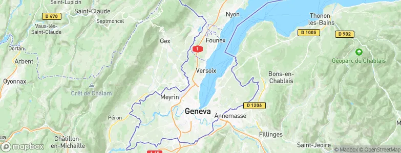 Genthod, Switzerland Map
