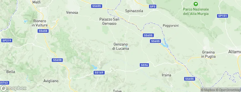 Genzano di Lucania, Italy Map
