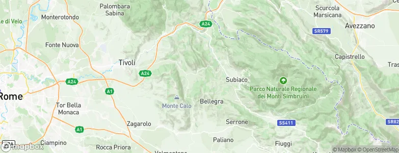 Gerano, Italy Map