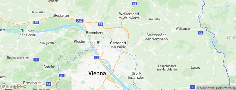 Gerasdorf bei Wien, Austria Map