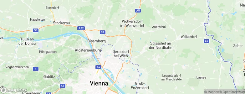 Gerasdorf bei Wien, Austria Map