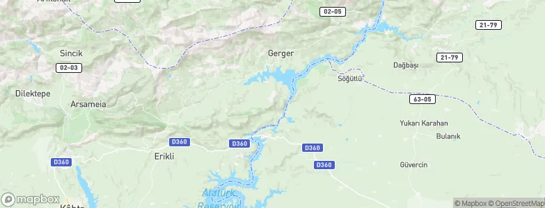 Gerger, Turkey Map