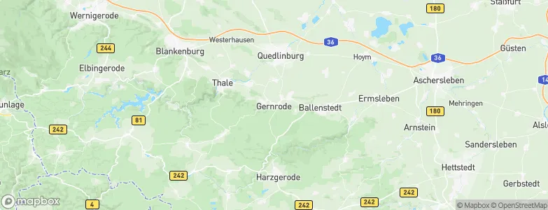 Gernrode, Germany Map