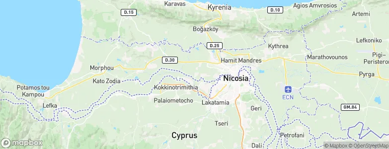 Gerólakkos, Cyprus Map