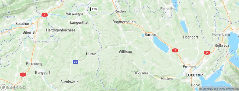 Gettnau, Switzerland Map
