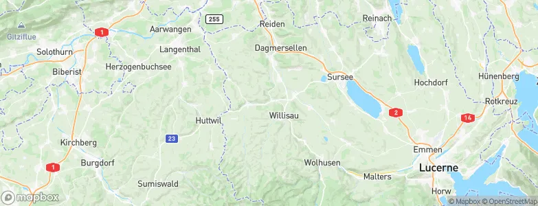 Gettnau, Switzerland Map