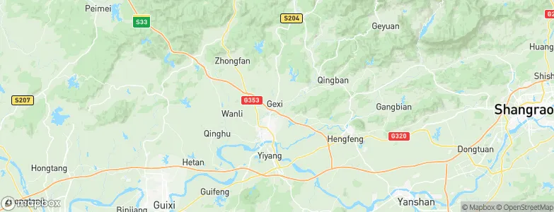 Gexi, China Map