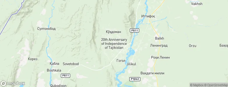 Gharavŭtí, Tajikistan Map