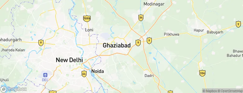 Ghaziabad, India Map
