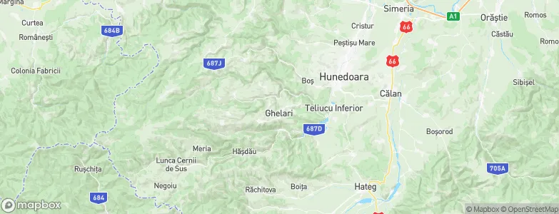 Ghelari, Romania Map
