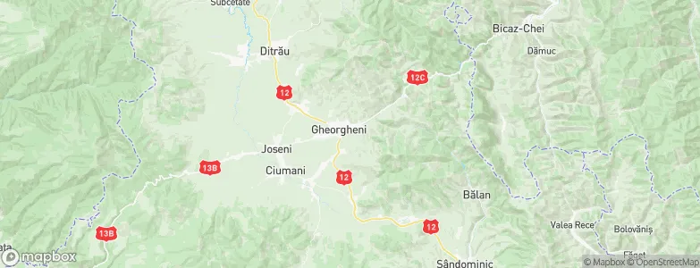 Gheorgheni, Romania Map