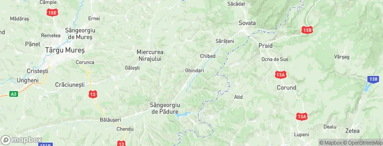 Ghindari, Romania Map