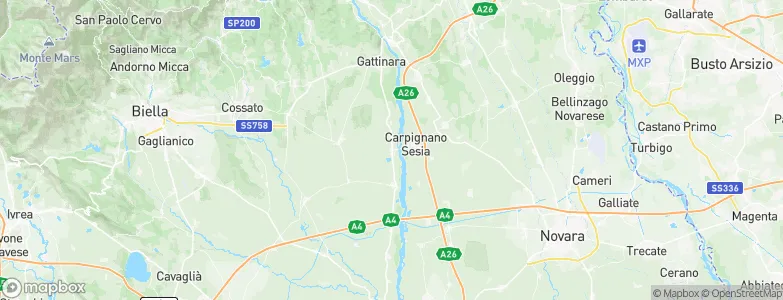 Ghislarengo, Italy Map