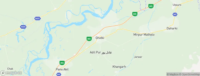 Ghotki, Pakistan Map