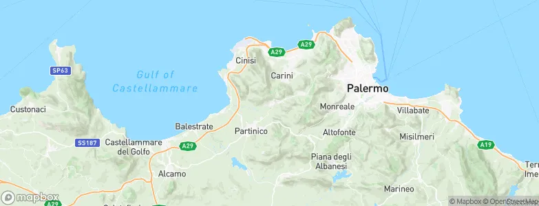 Giardinello, Italy Map