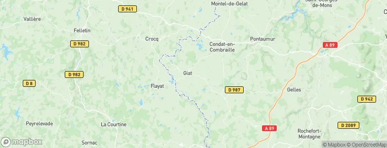 Giat, France Map