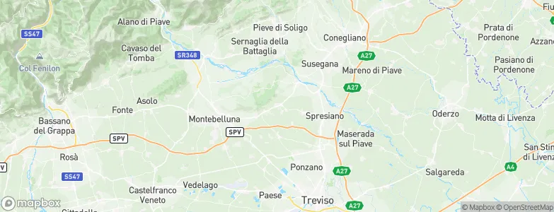 Giavera del Montello, Italy Map